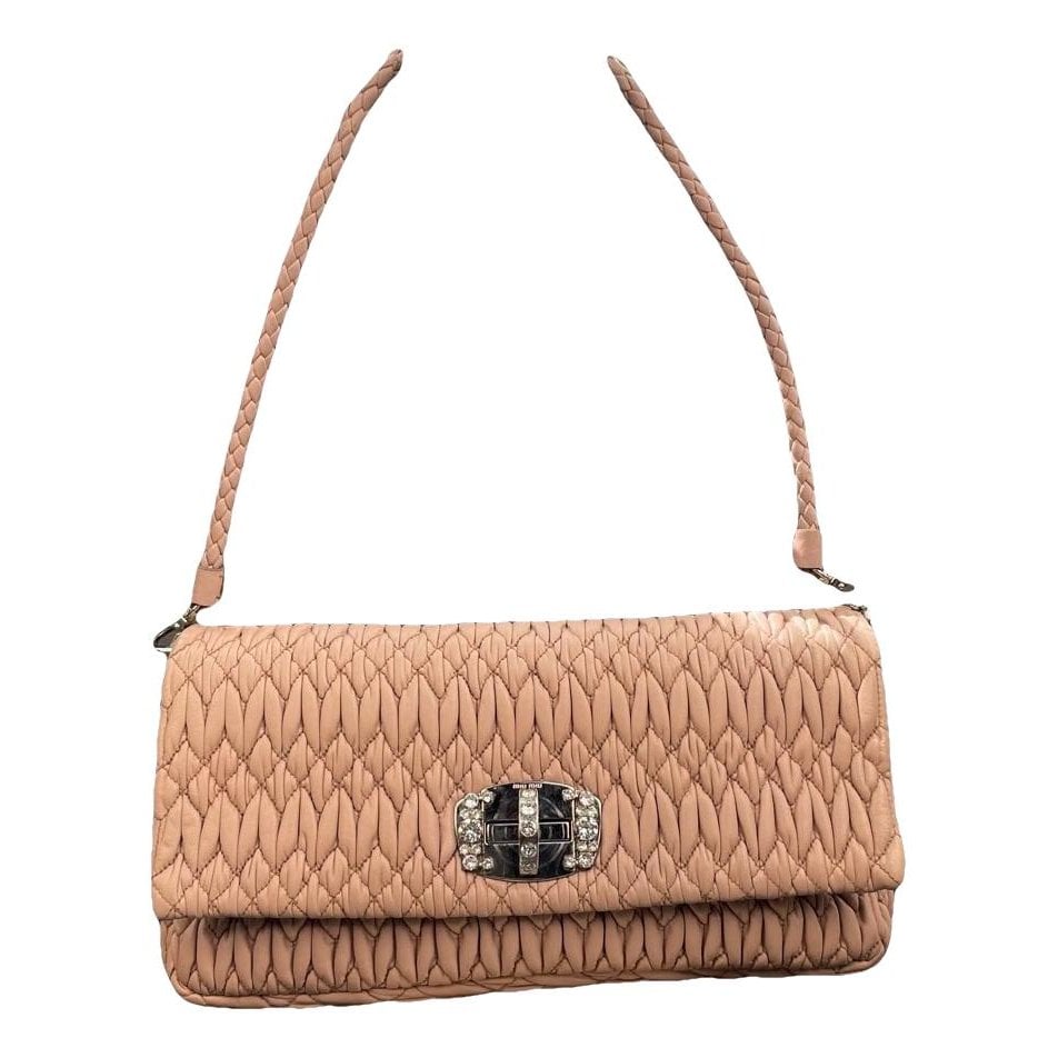 Miu Crystal leather handbag