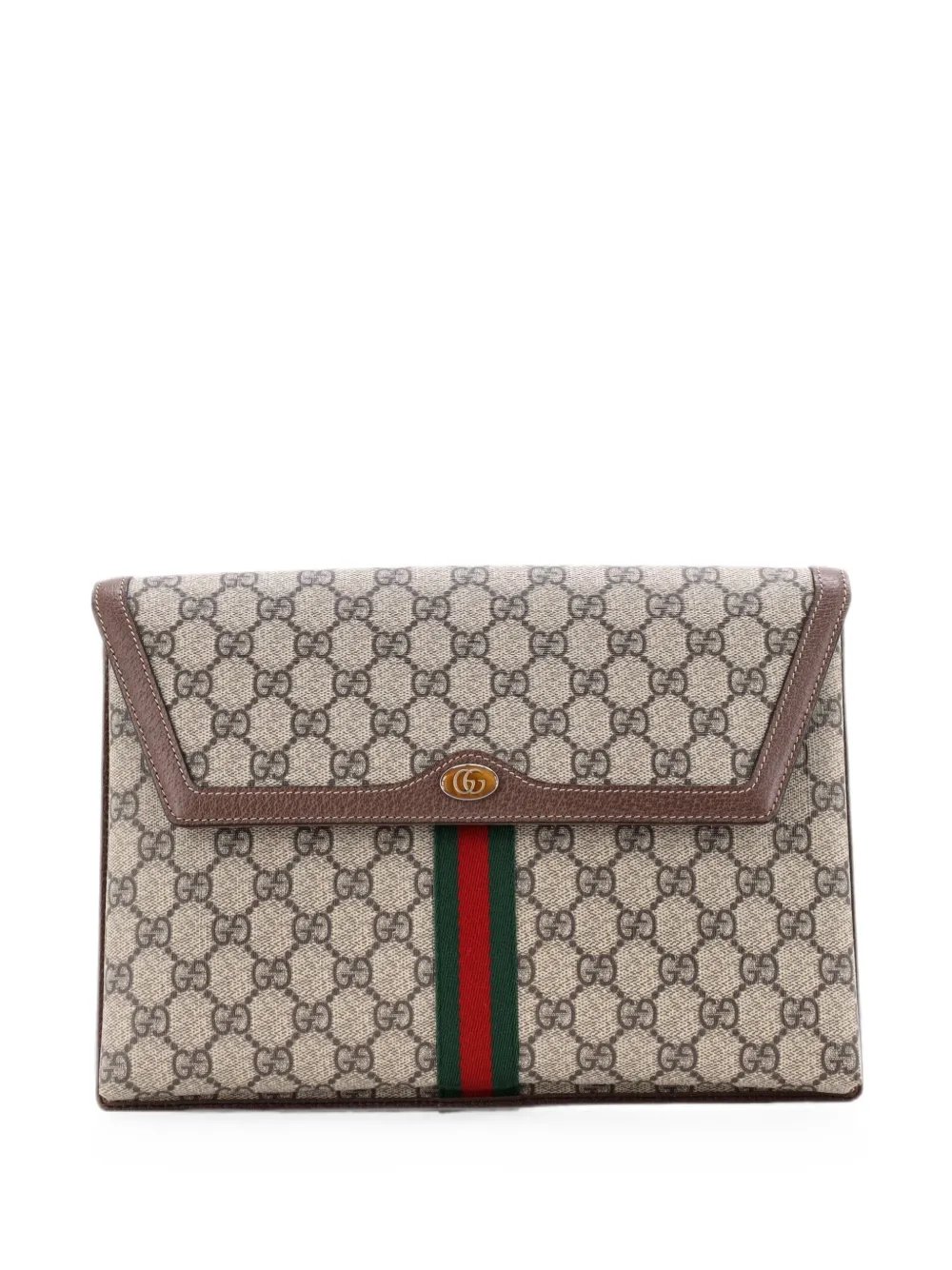 Ophidia Flap GG Coated Canvas Large clutch bag