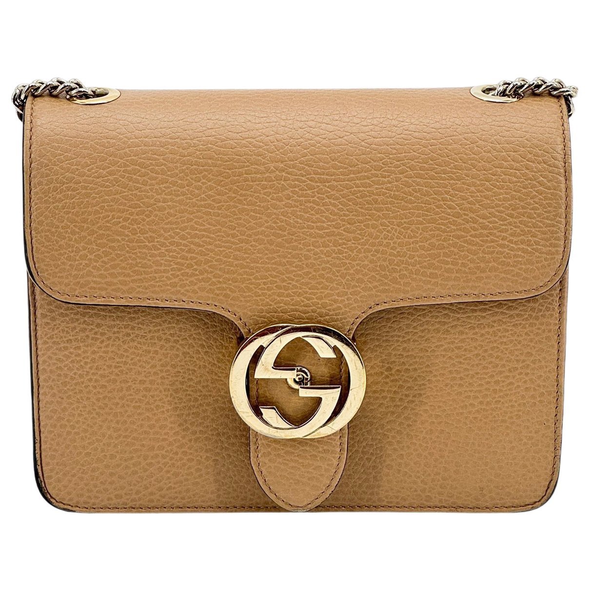 Interlocking pony-style calfskin handbag