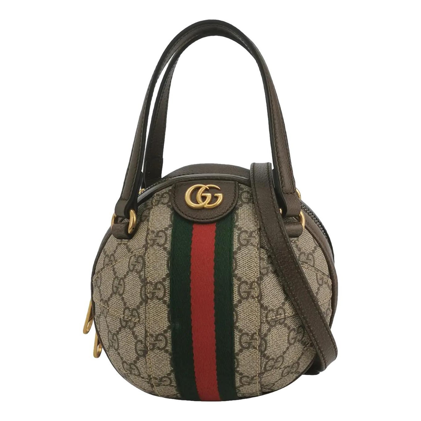 Ophidia Round leather crossbody bag
