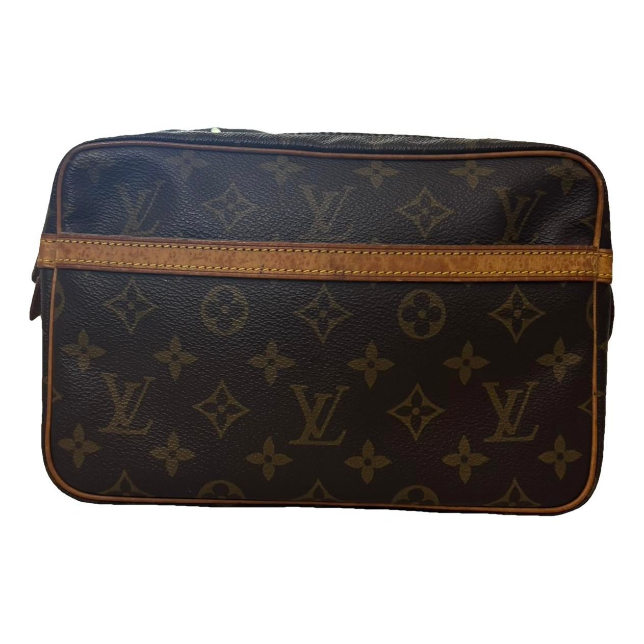 Leather clutch bag