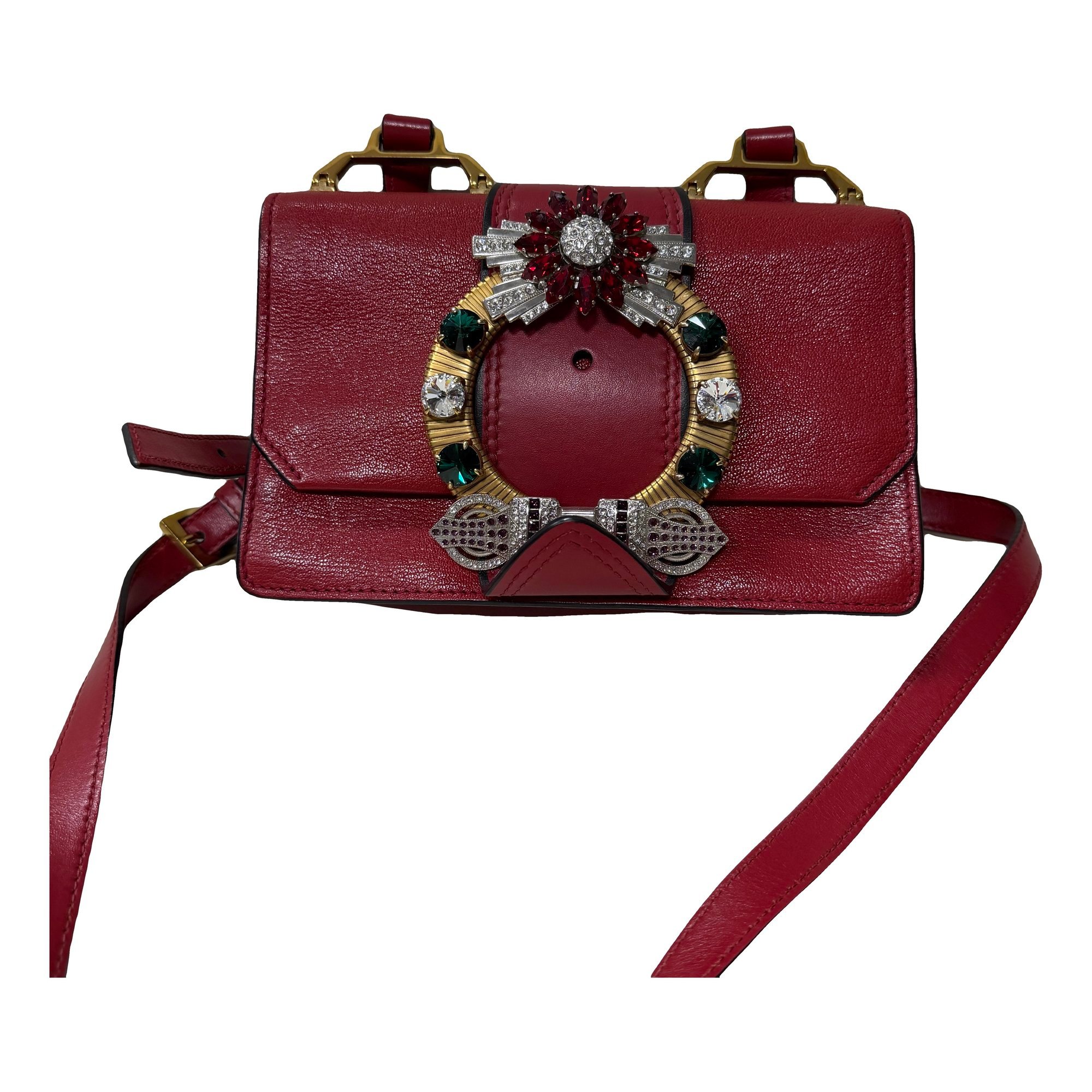 Miu Lady leather handbag