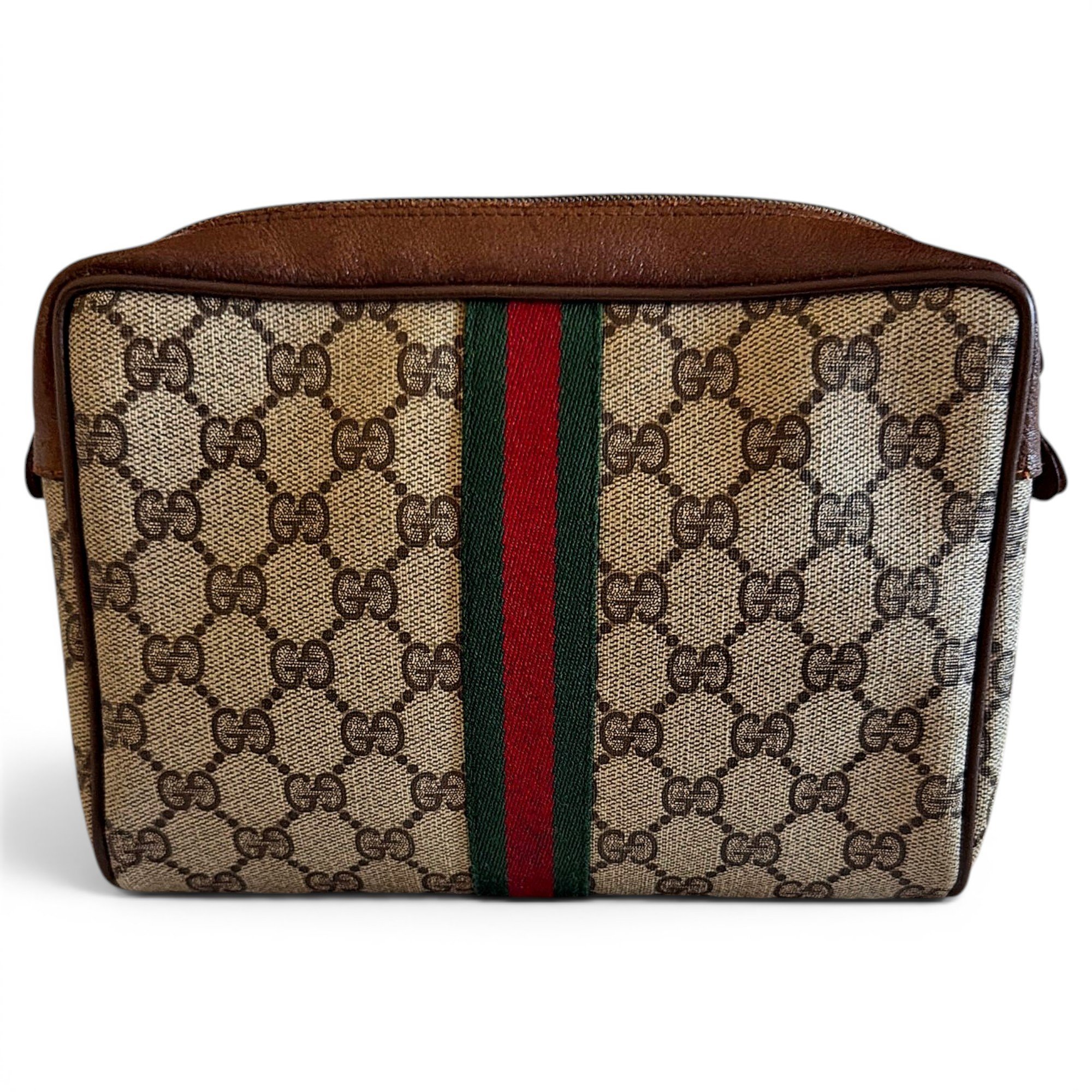 Ophidia leather clutch bag