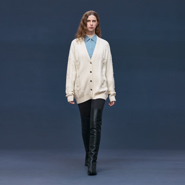 Blanc Naturel Buttoned Cardigan