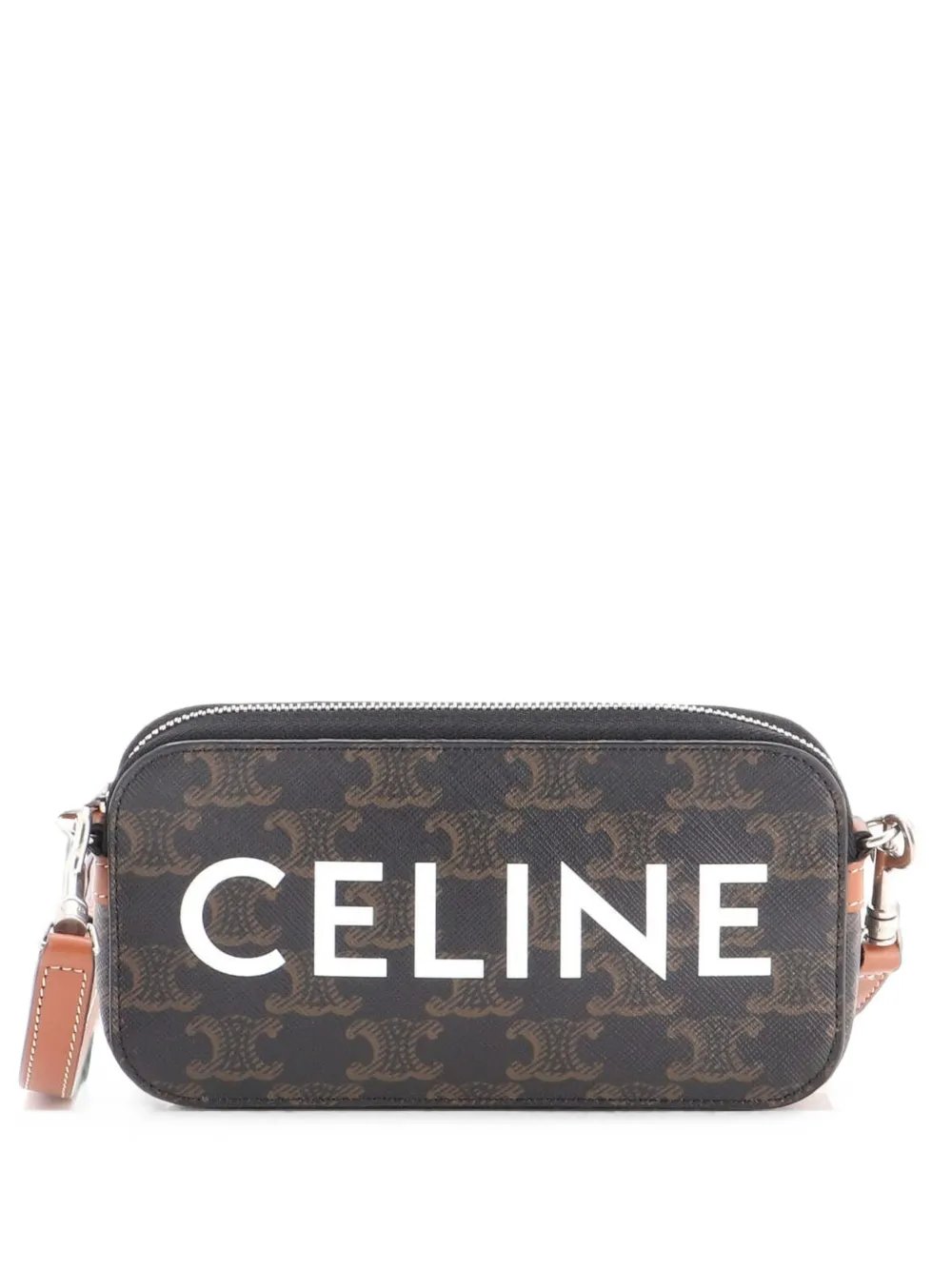 Horizontal Pouch Crossbody Bag Logo Triomphe Coated Canvas shoulder bag