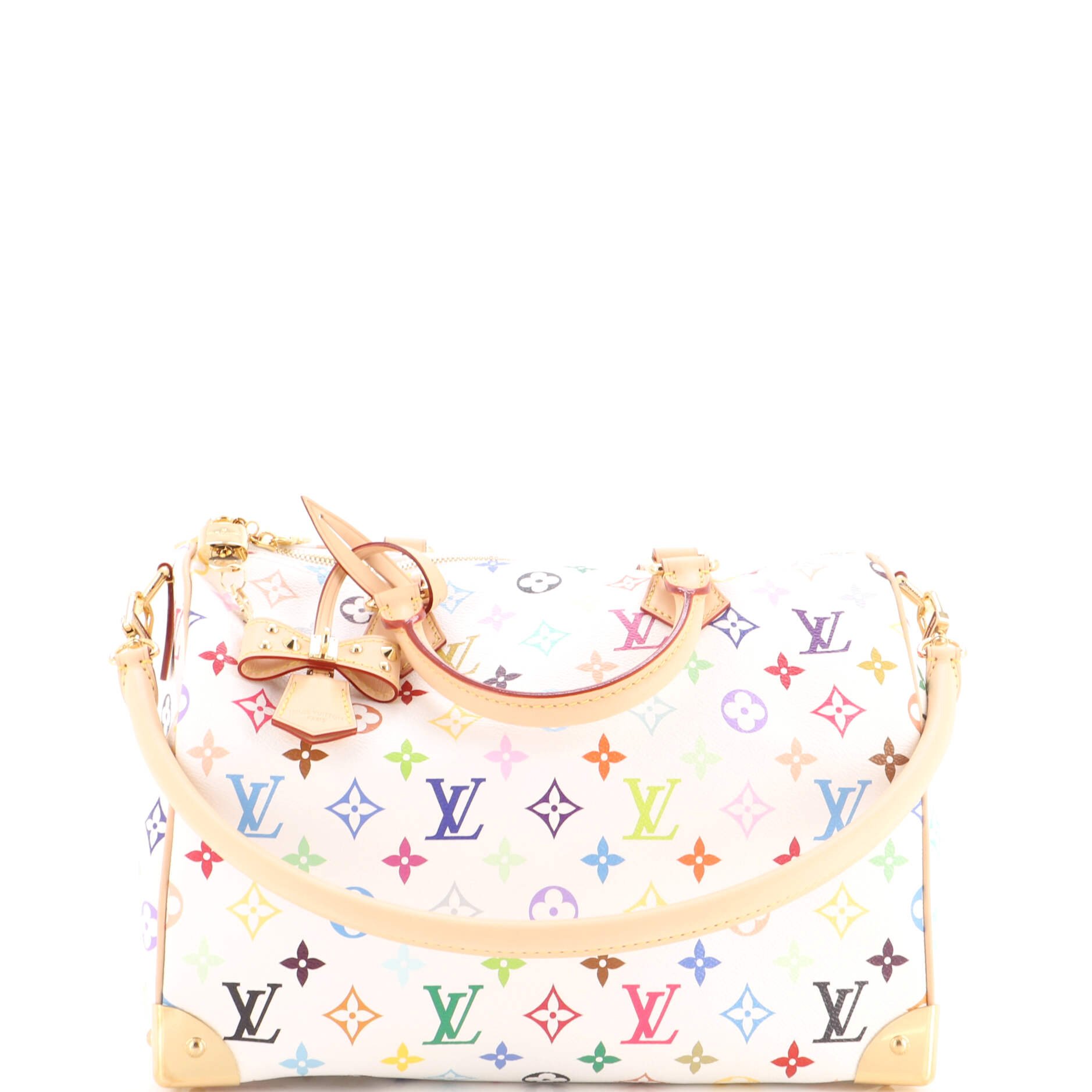 x Takashi Murakami Speedy Soft Bandouliere Bag Monogram Multicolor 30