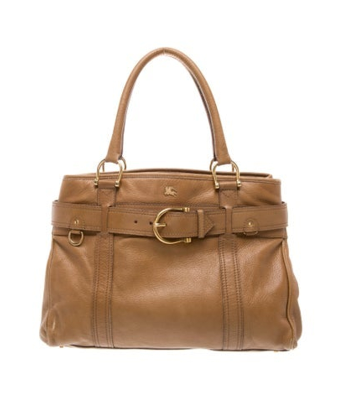 Burberry Leather Belted Tote Bag