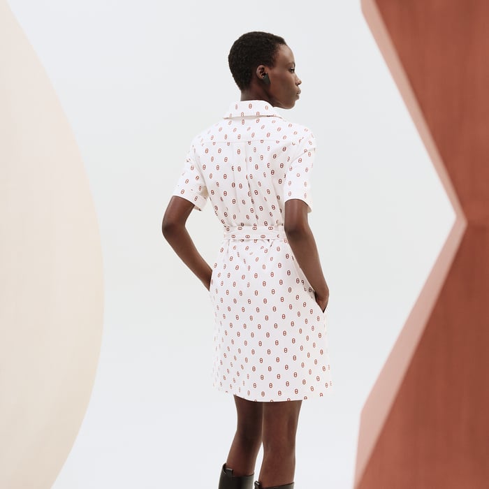 Marron Fauve "Chaine d'Ancre" Denim Dress
