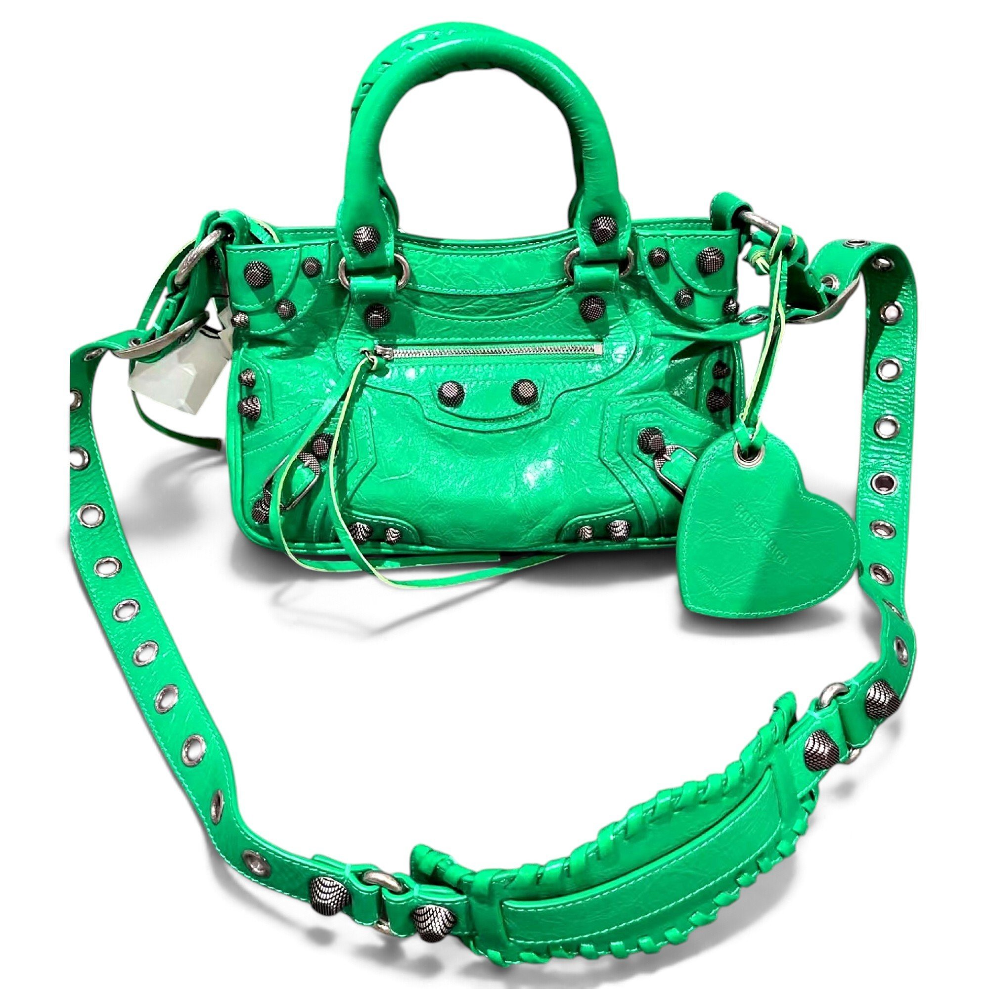 City leather handbag