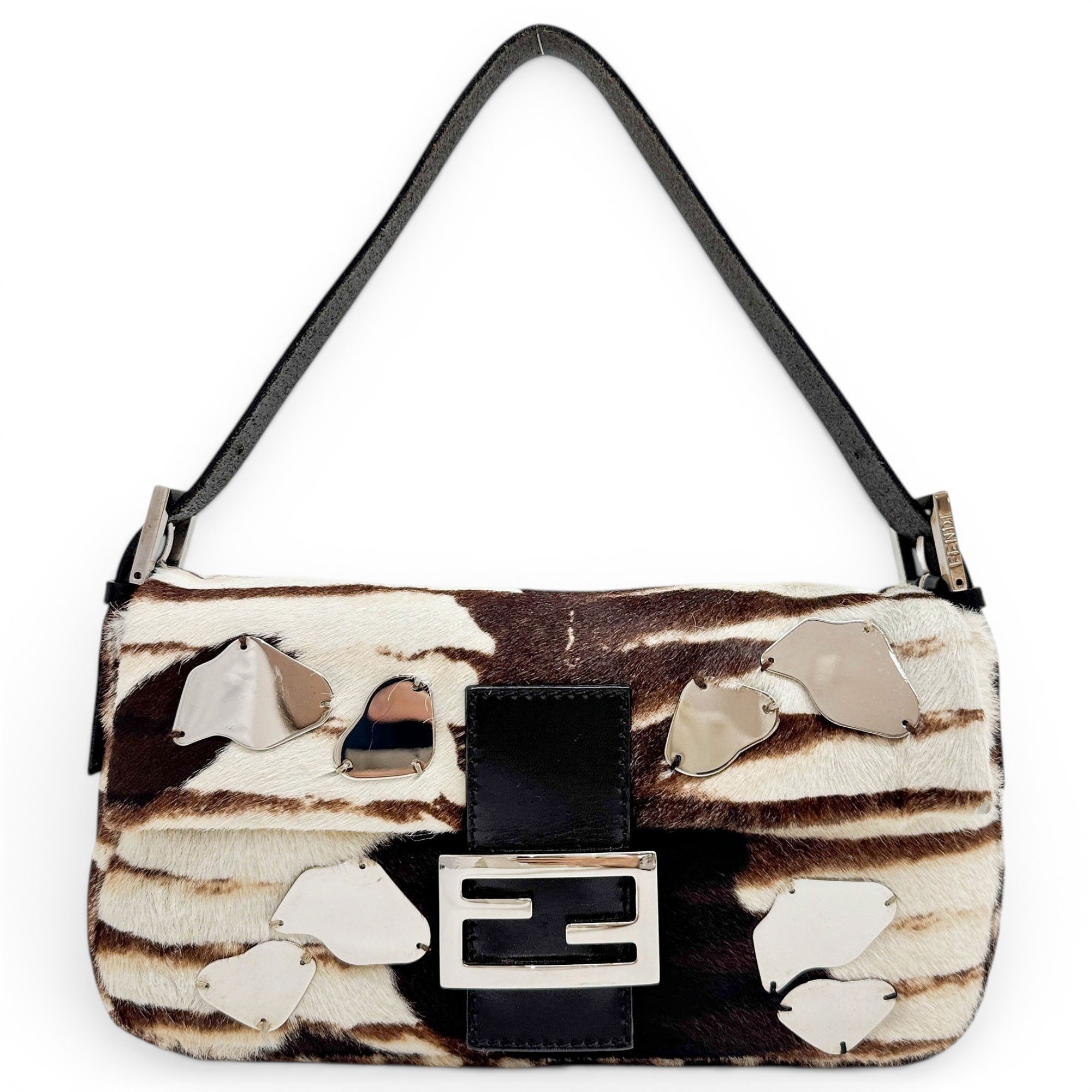 Baguette pony-style calfskin handbag