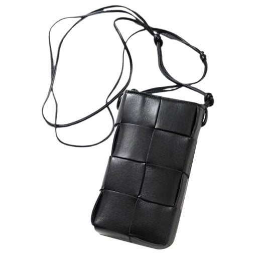 Leather clutch bag