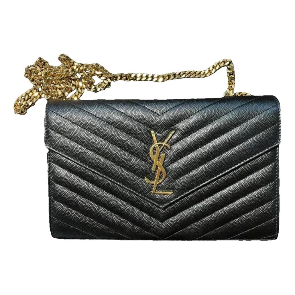 Leather clutch bag
