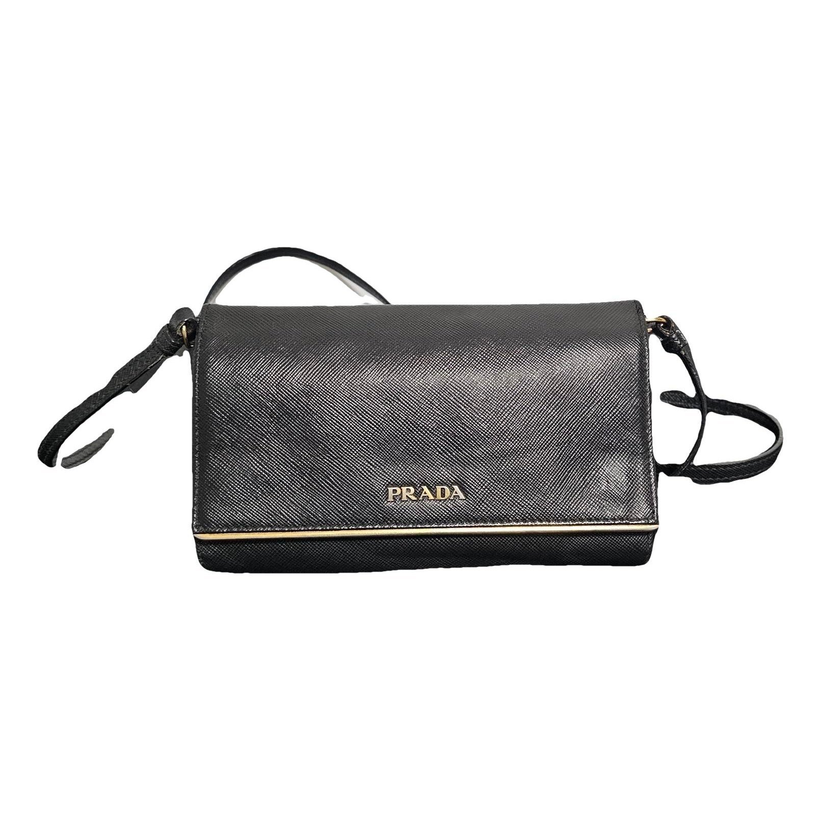 Leather clutch bag