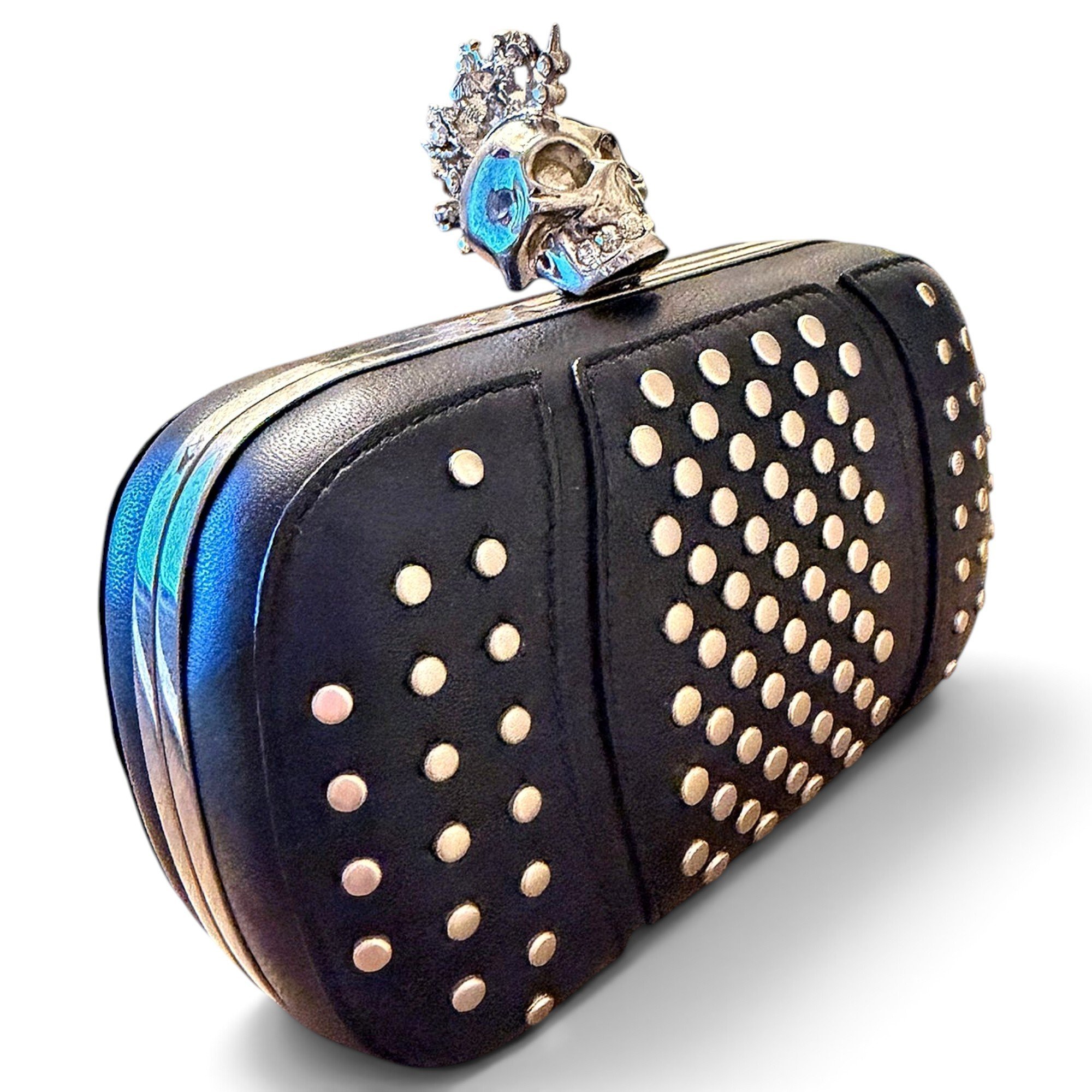 Leather clutch bag