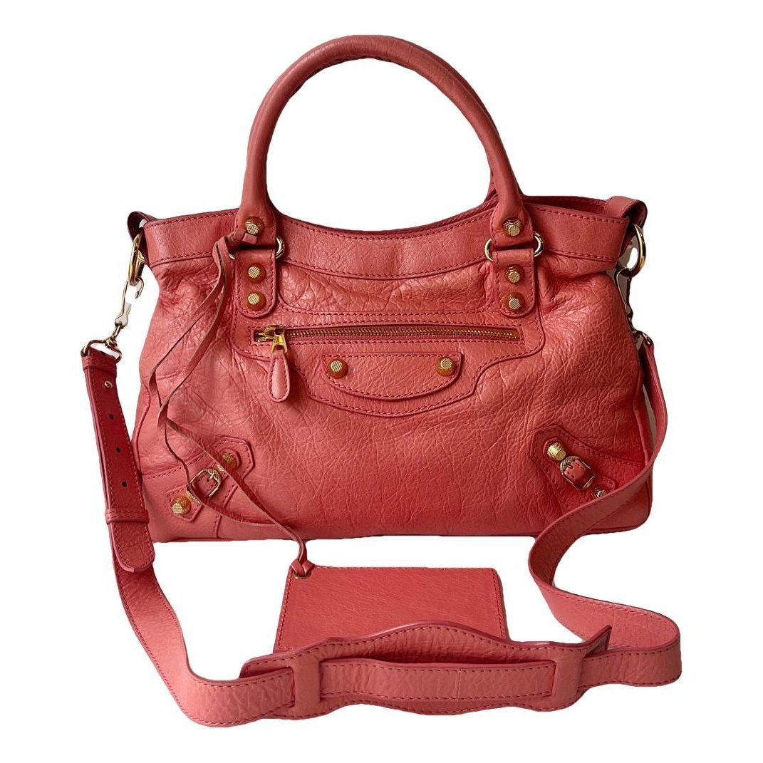 Town leather handbag