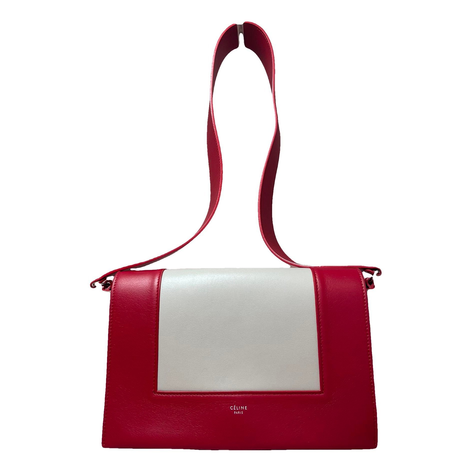 Frame leather handbag