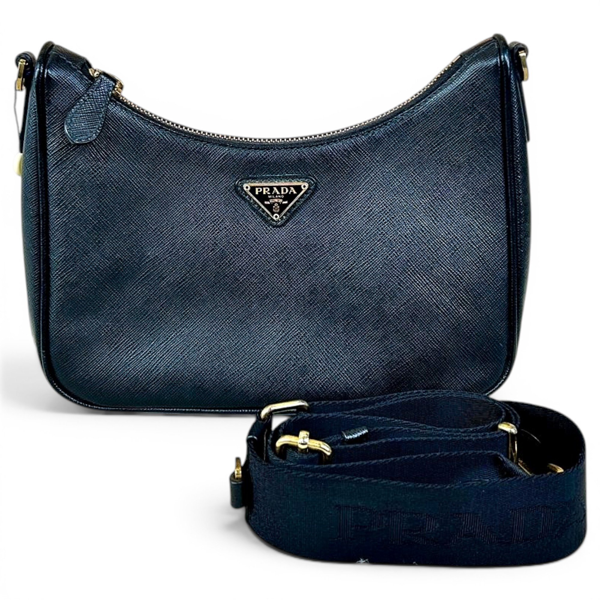 Re-edition leather handbag