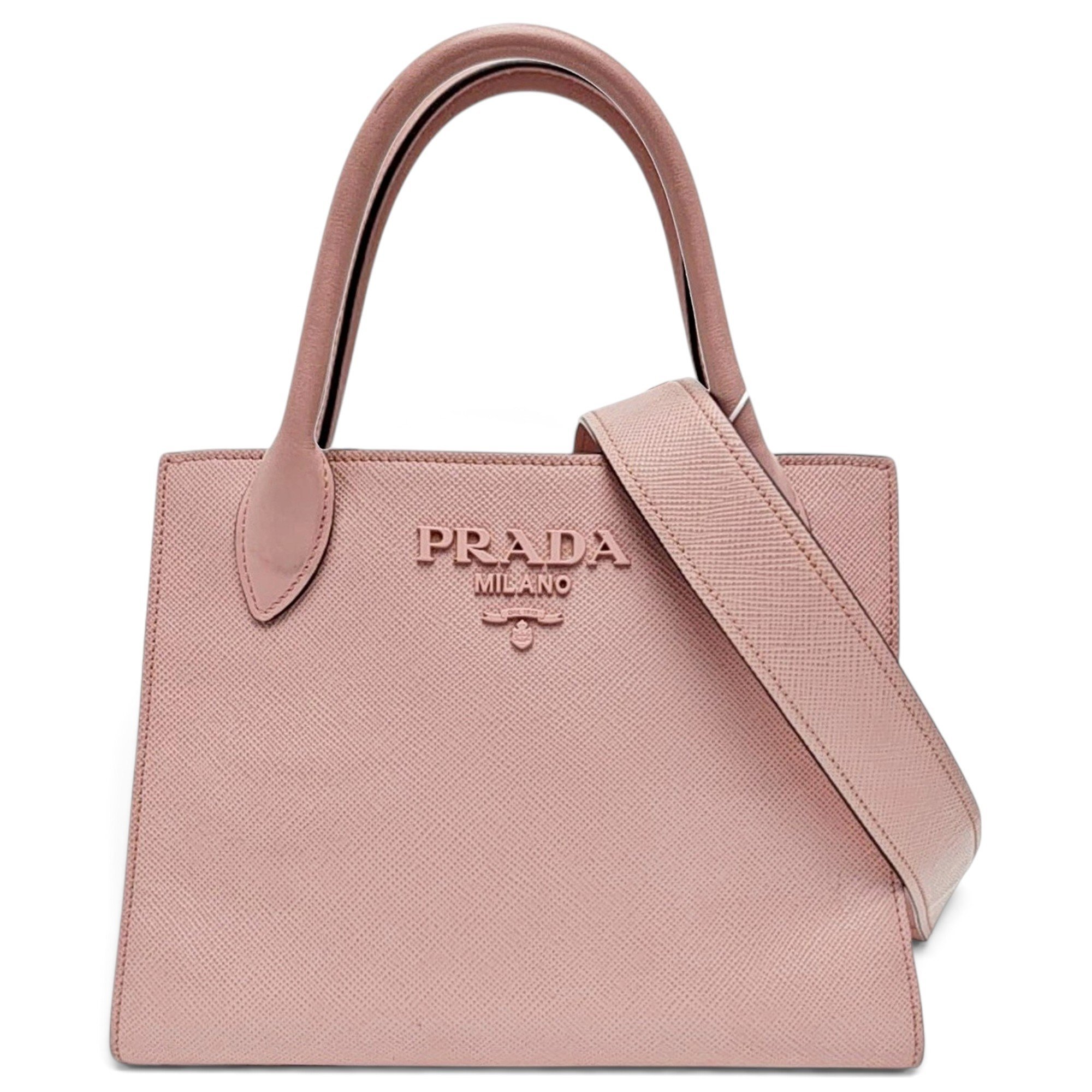 Monochrome leather handbag