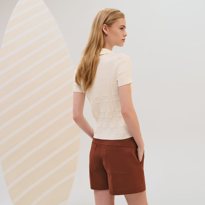 Blanc Cassé "Coaching" Short-sleeve Sweater