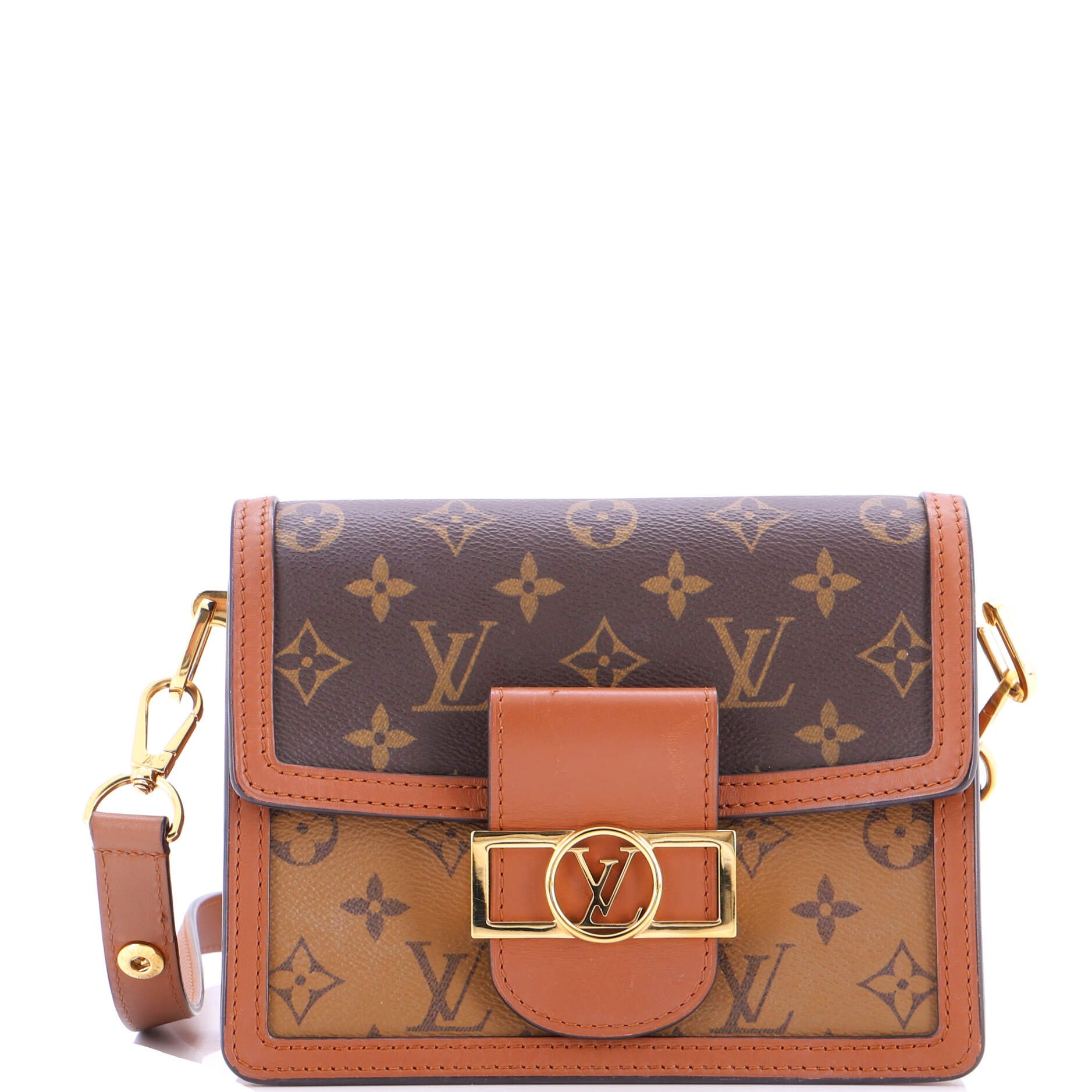 Louis Vuitton Dauphine Shoulder Bag Reverse Monogram Canvas Mini