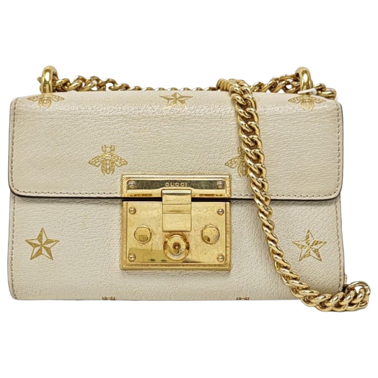 Padlock leather handbag