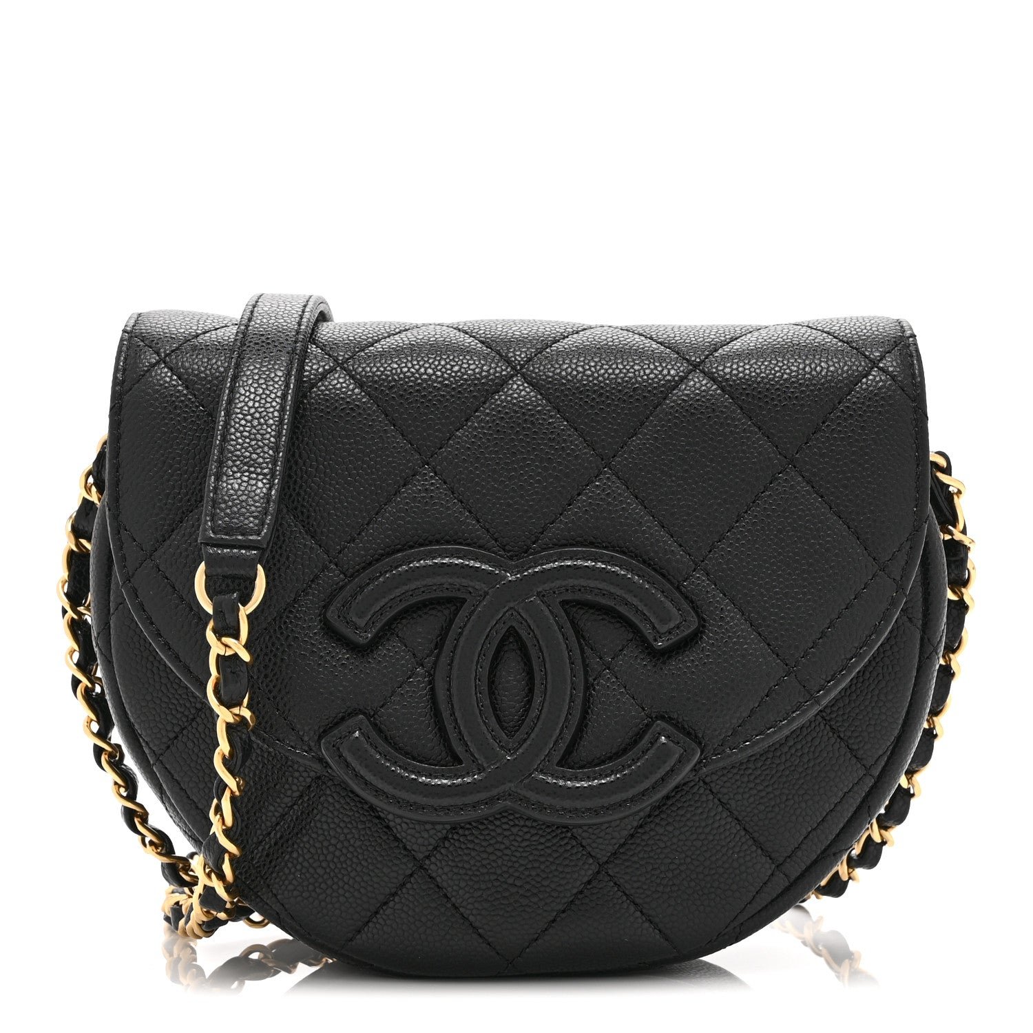 Chanel Caviar Quilted Mini Messenger Flap Black
