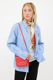 Hermes Red Roulis Mini Shoulder Bag