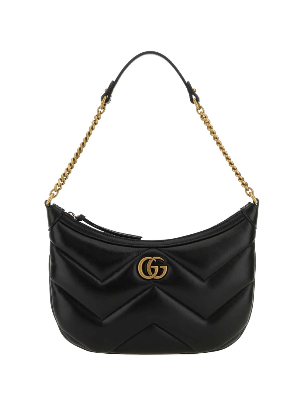 logo-plaque leather shoulder bag