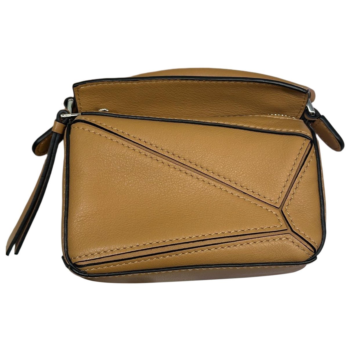 Puzzle leather handbag