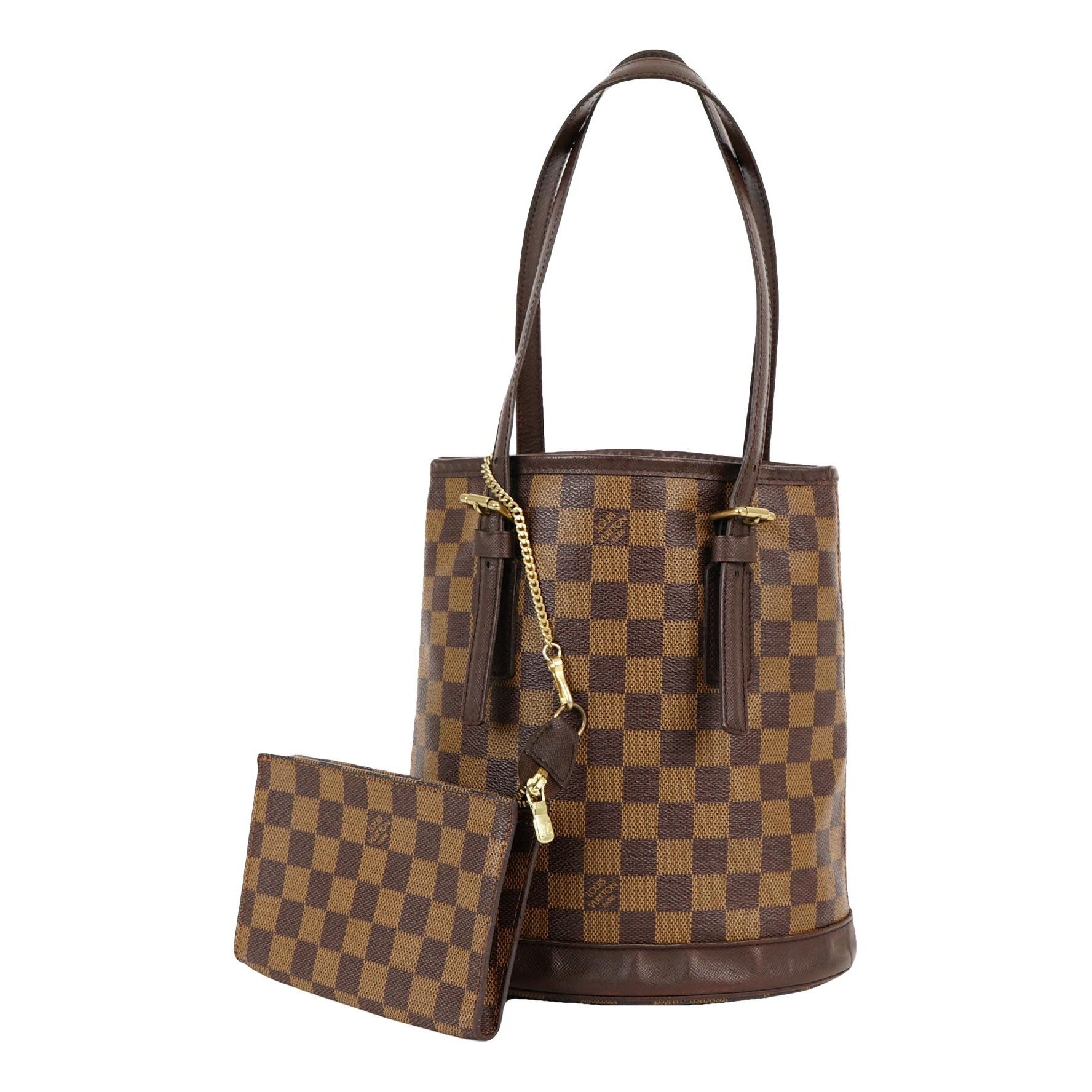 Bucket leather handbag