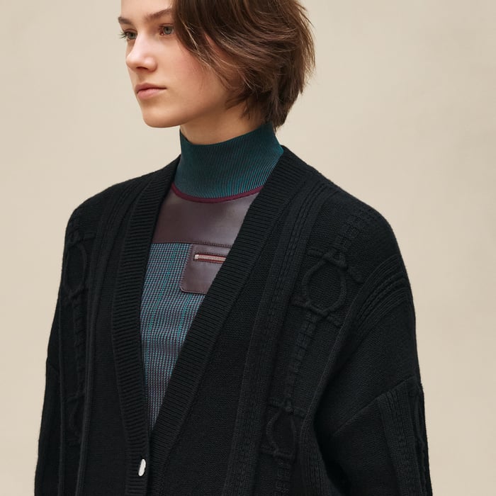 Noir Buttoned Cardigan