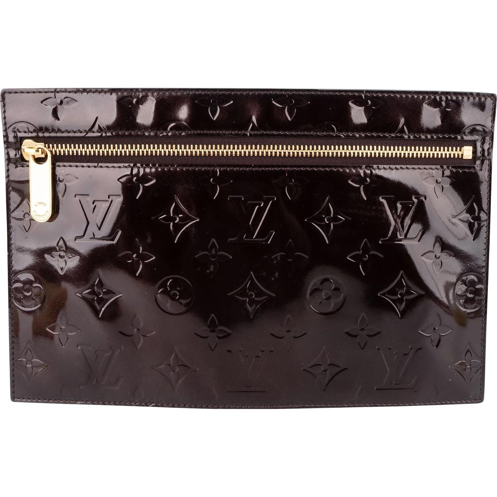 Patent leather clutch bag