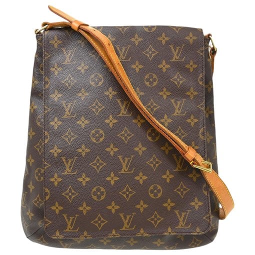 Musette cloth handbag