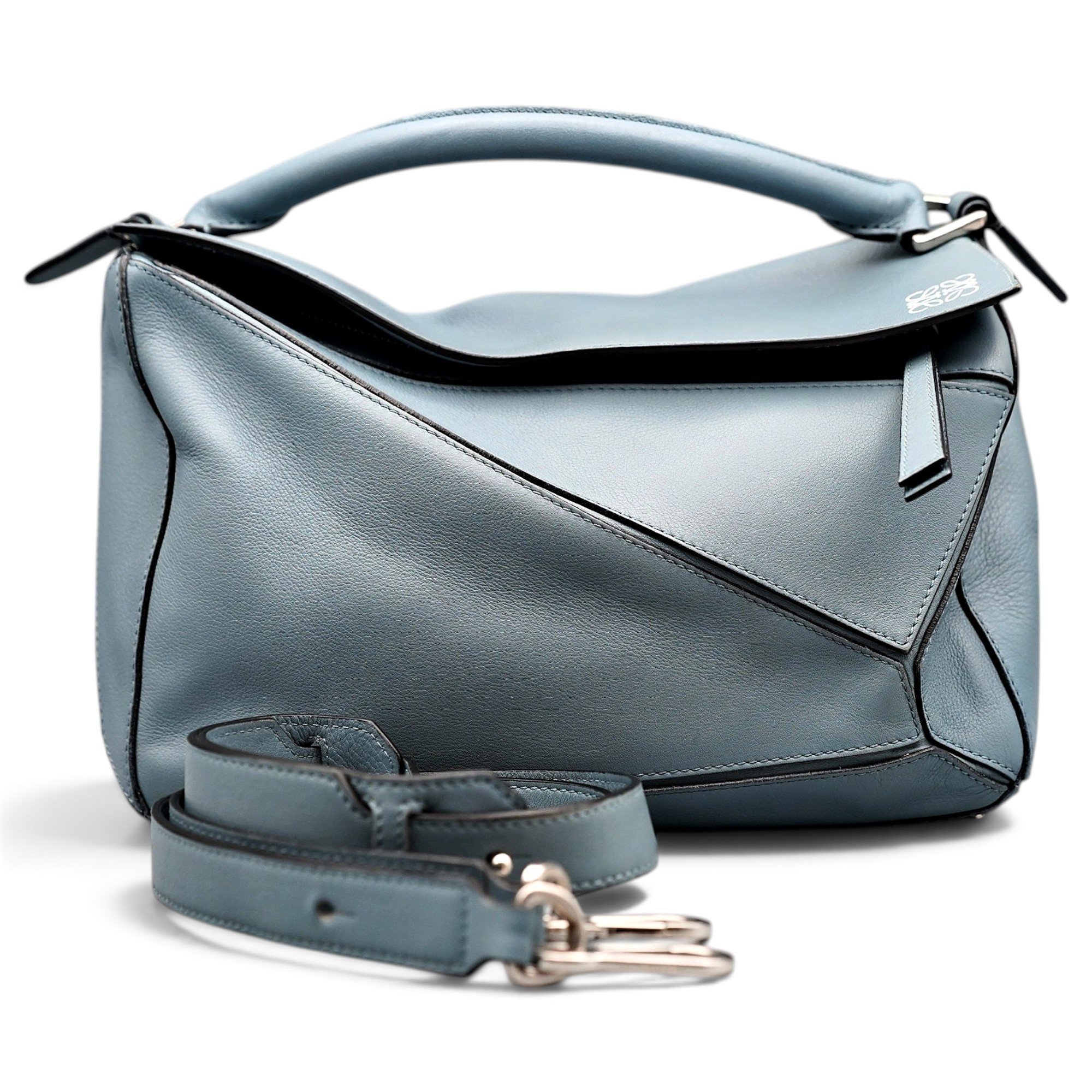 Puzzle leather handbag