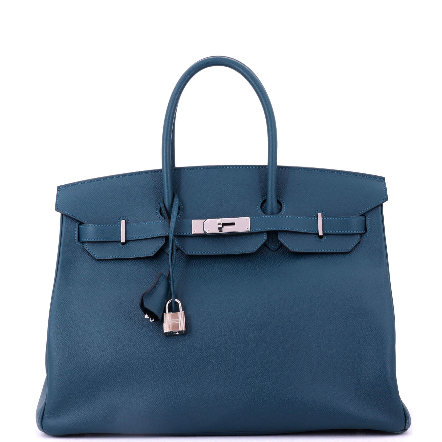 Hermes Birkin Handbag Colvert Epsom with Palladium Hardware 35
