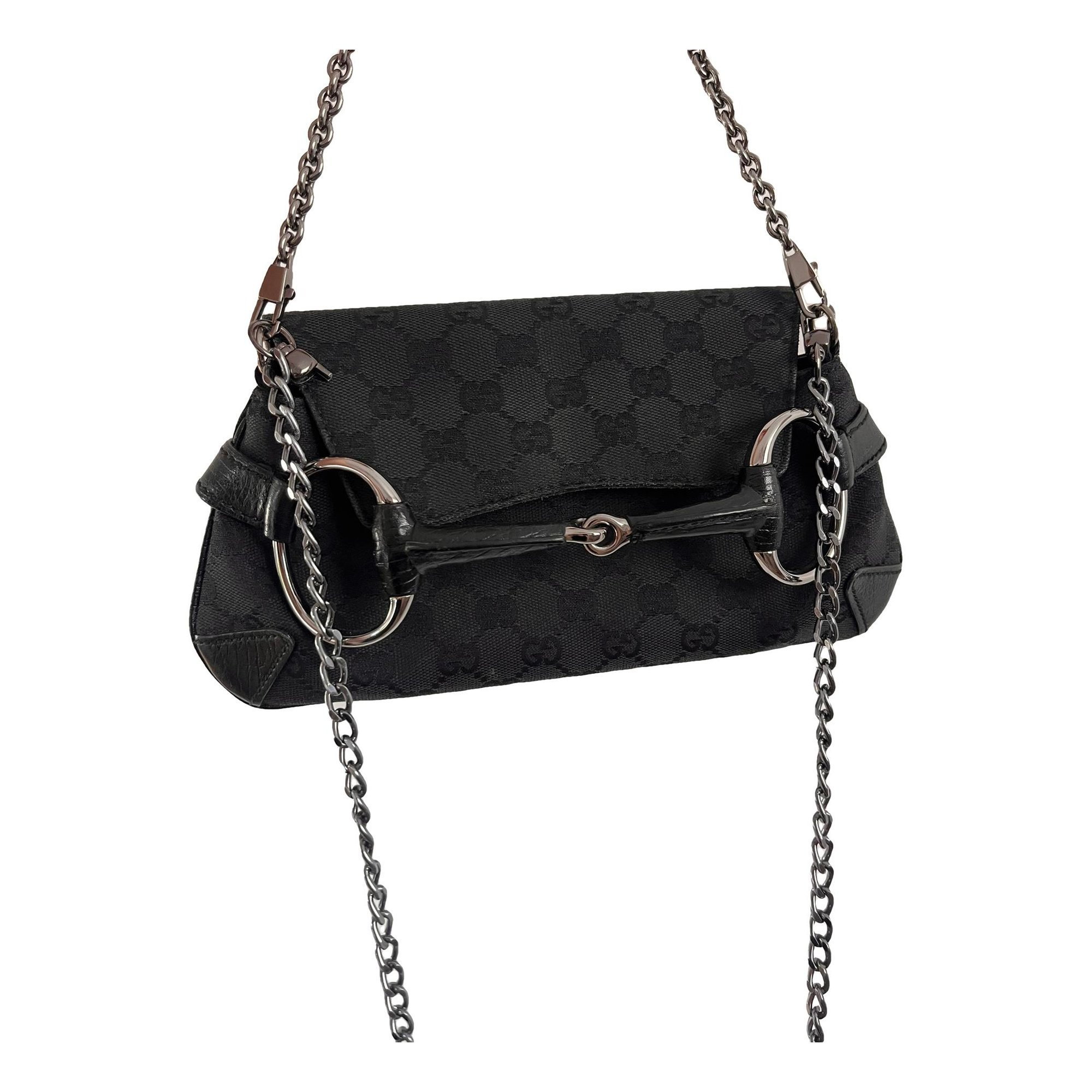 Horsebit Chain cloth handbag