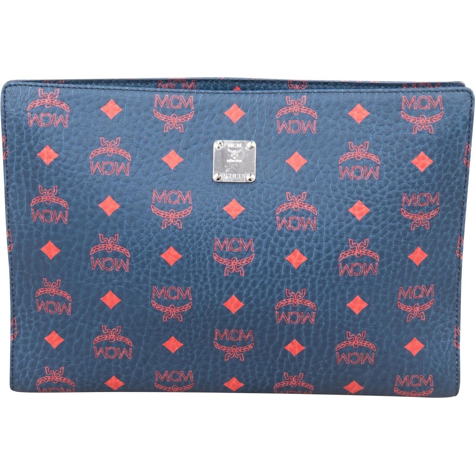 Leather clutch bag