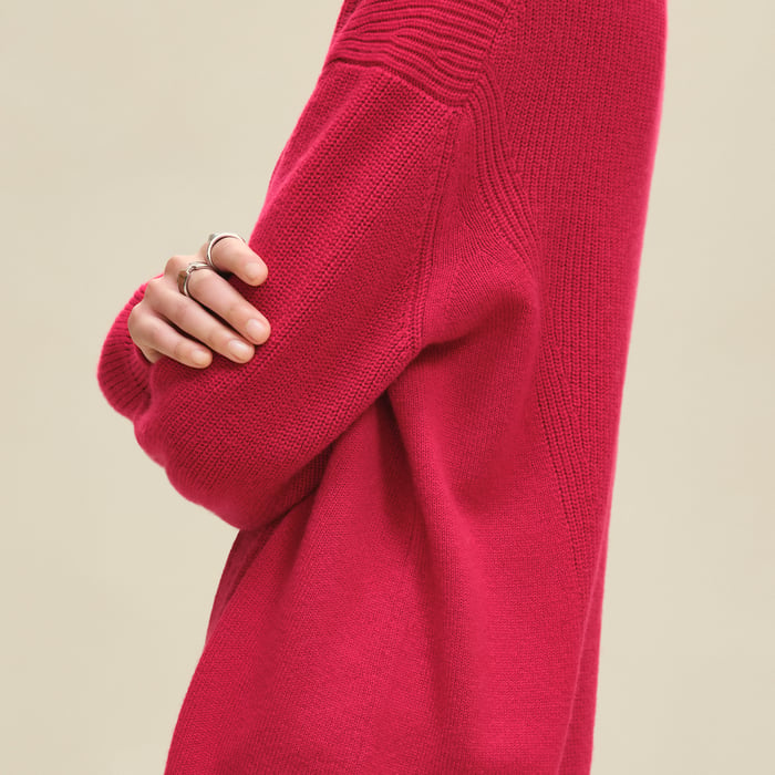 Rose Framboise Long Cardigan