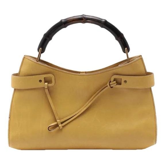 Bamboo leather handbag