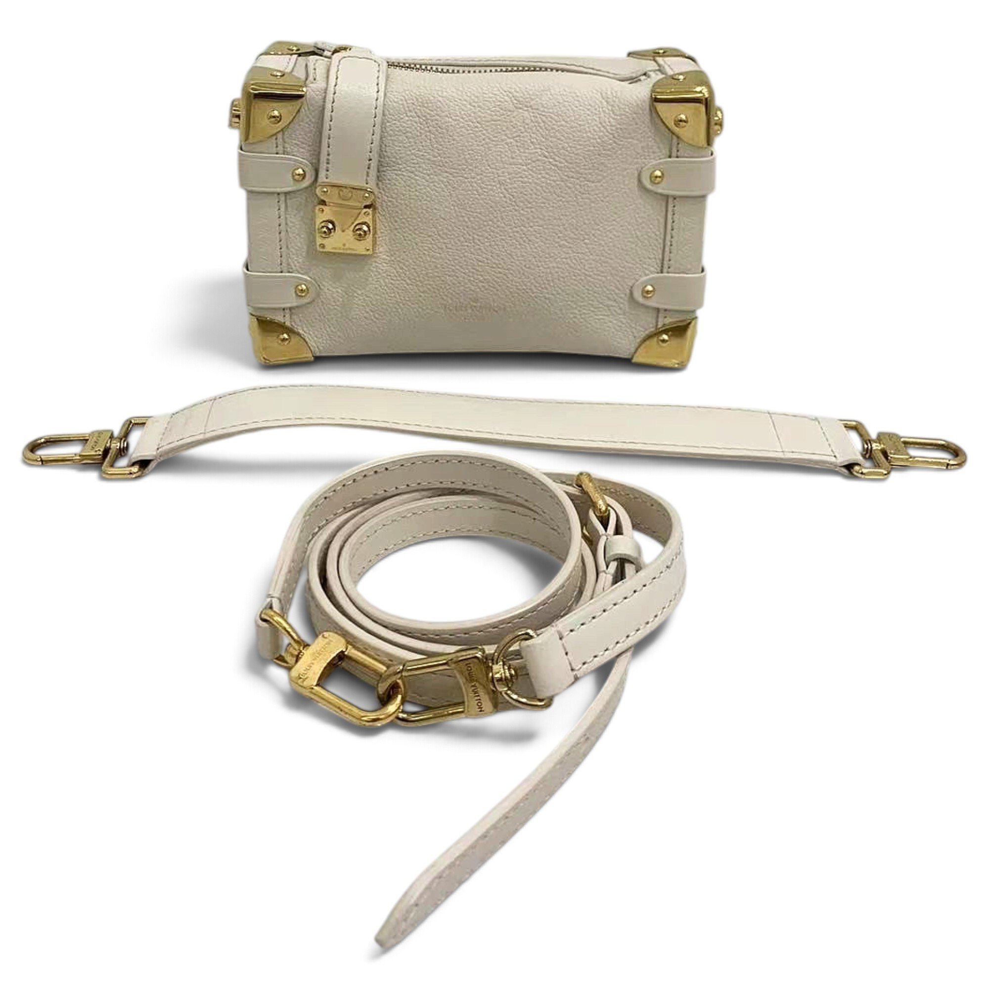 Side Trunk leather handbag