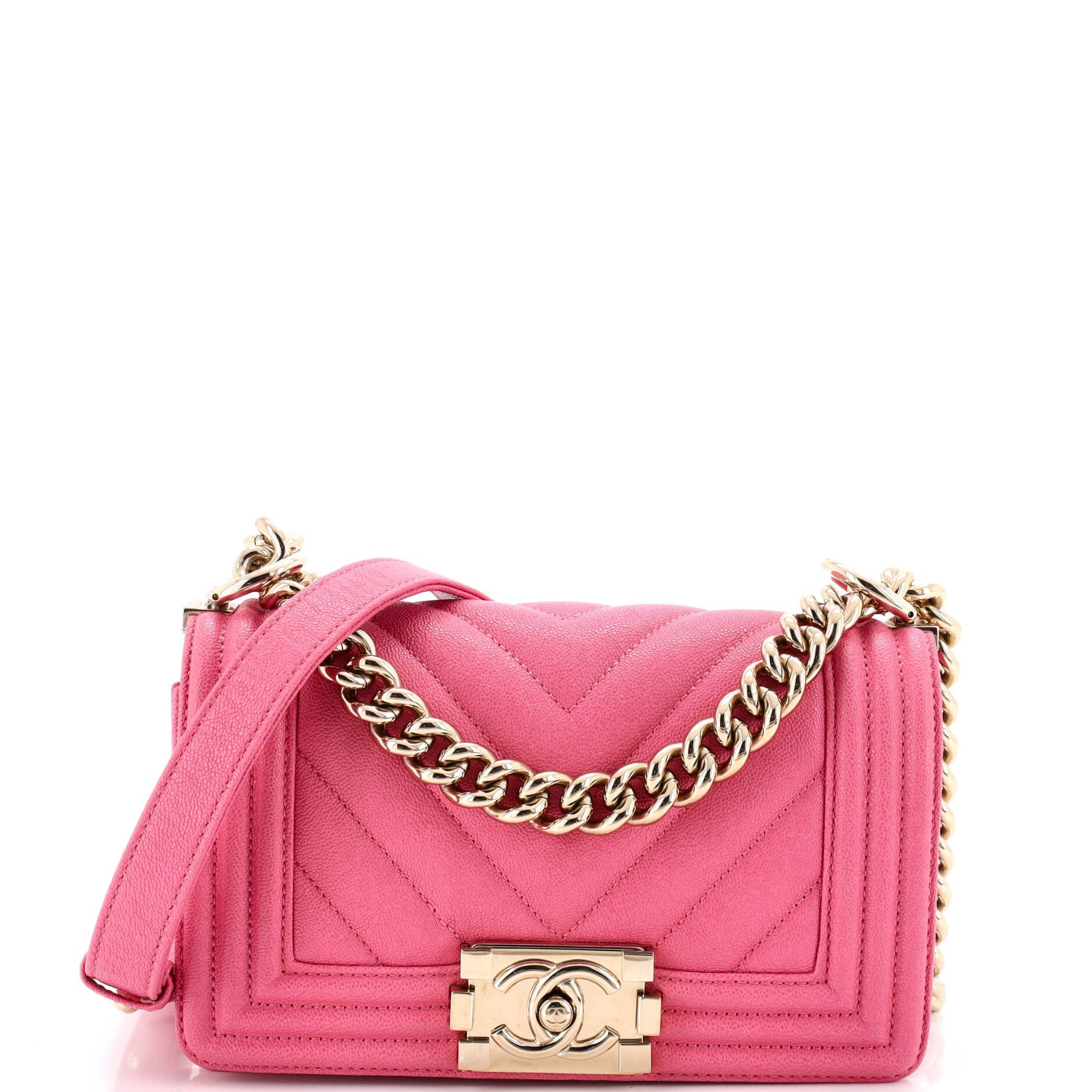 Boy Flap Bag Chevron Caviar Small