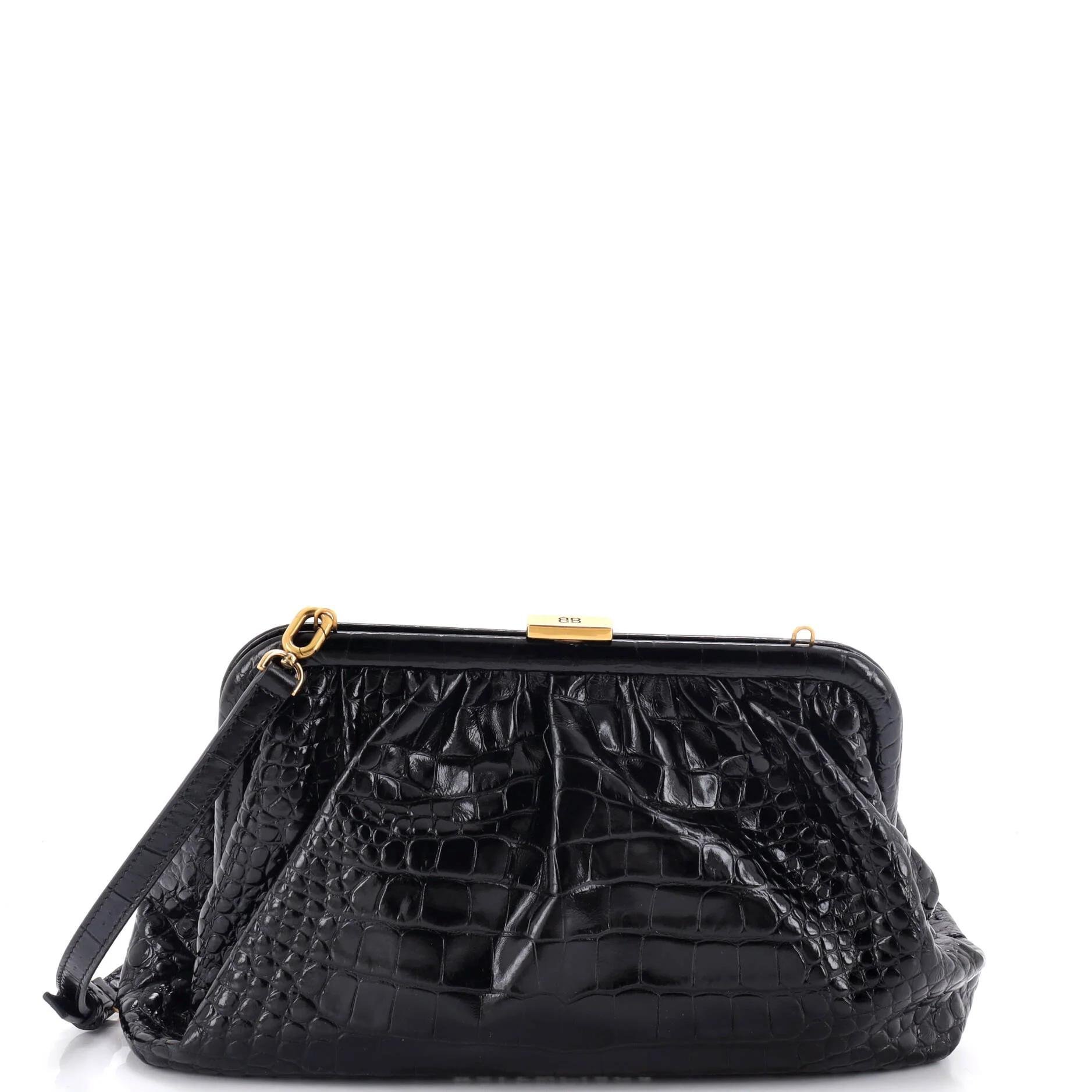 Leather clutch bag