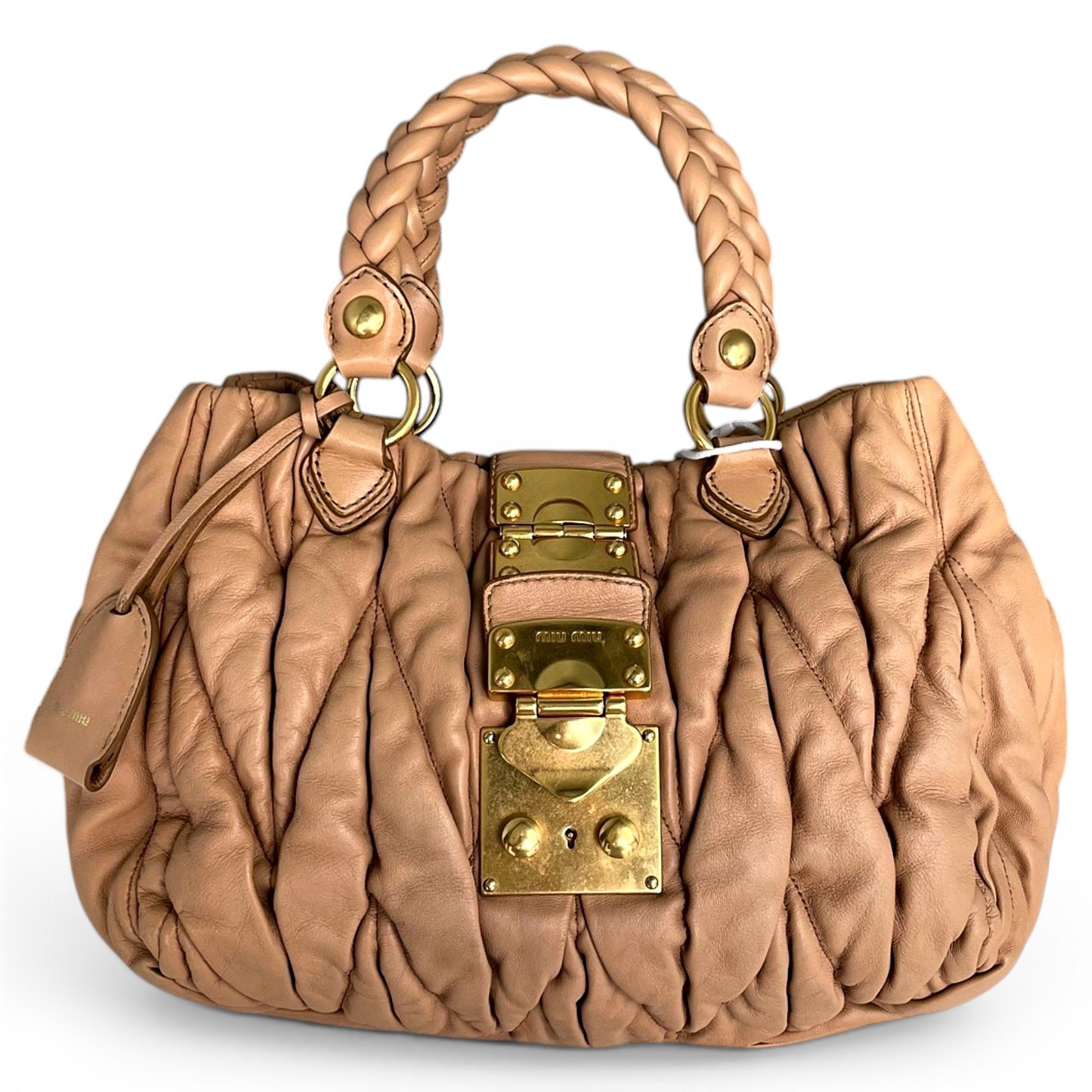 Matelassé leather handbag