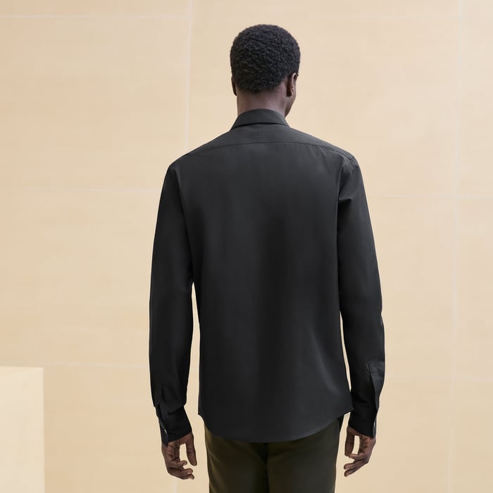 Noir "Poche a Cheval" Sporty Fit Shirt