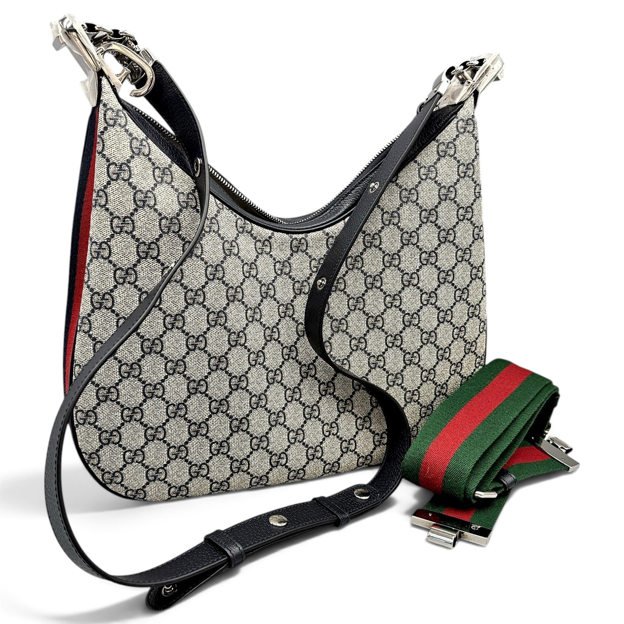 Attache leather handbag