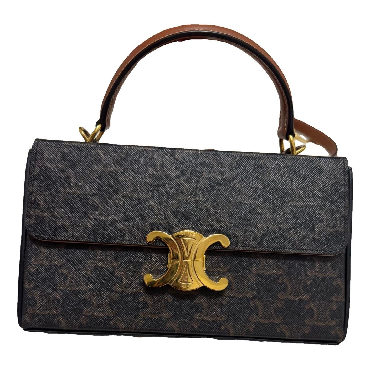 Triomphe leather handbag