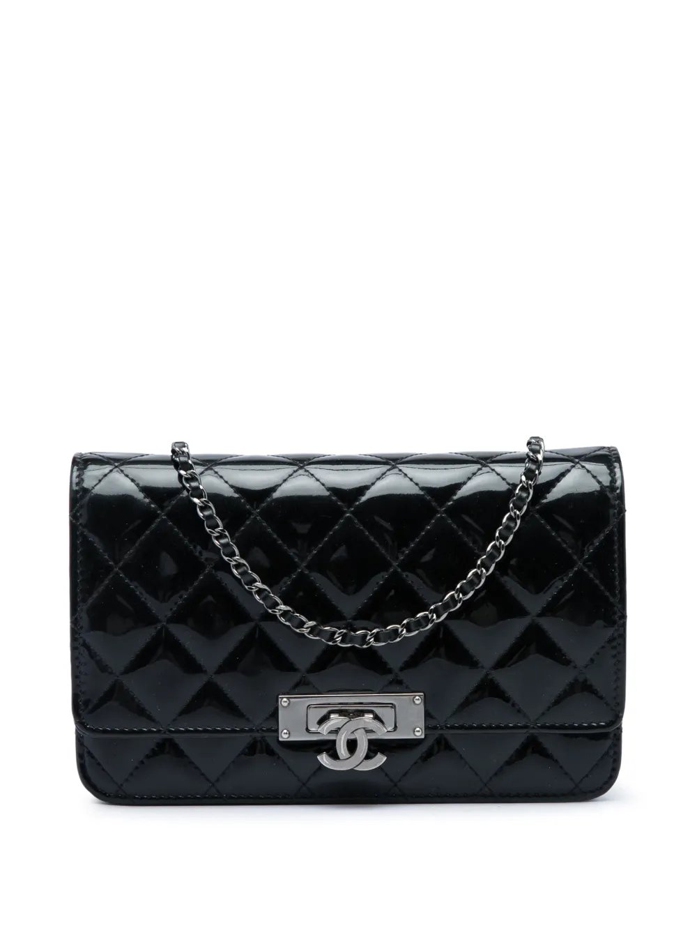 2016-2017 Quilted Patent Golden Class Wallet on Chain crossbody bag