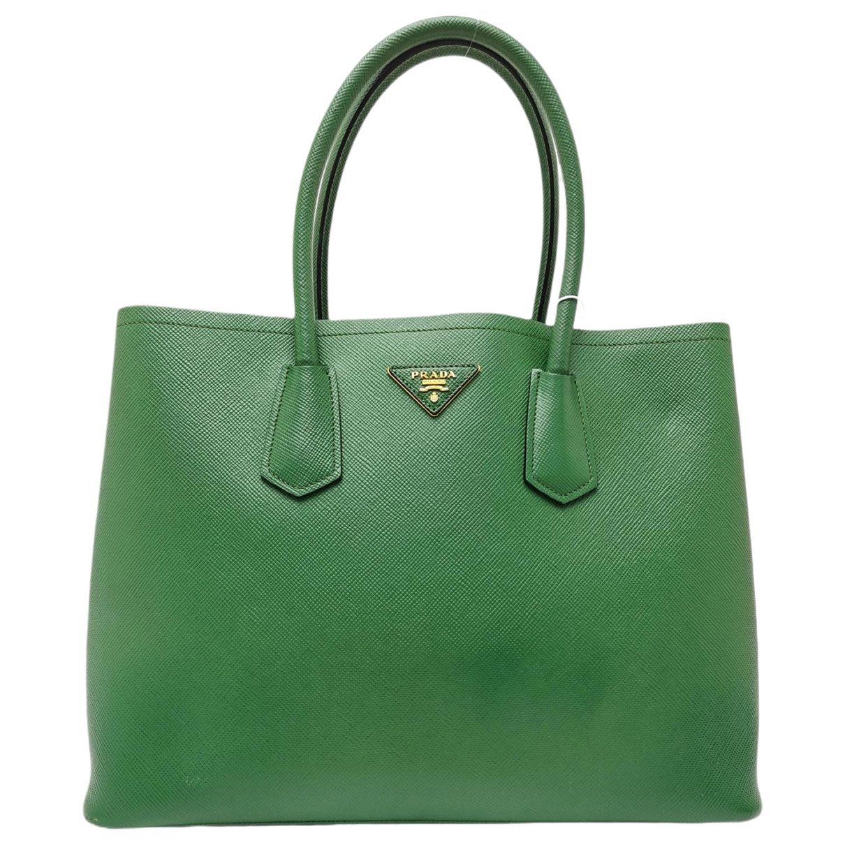 Double leather handbag