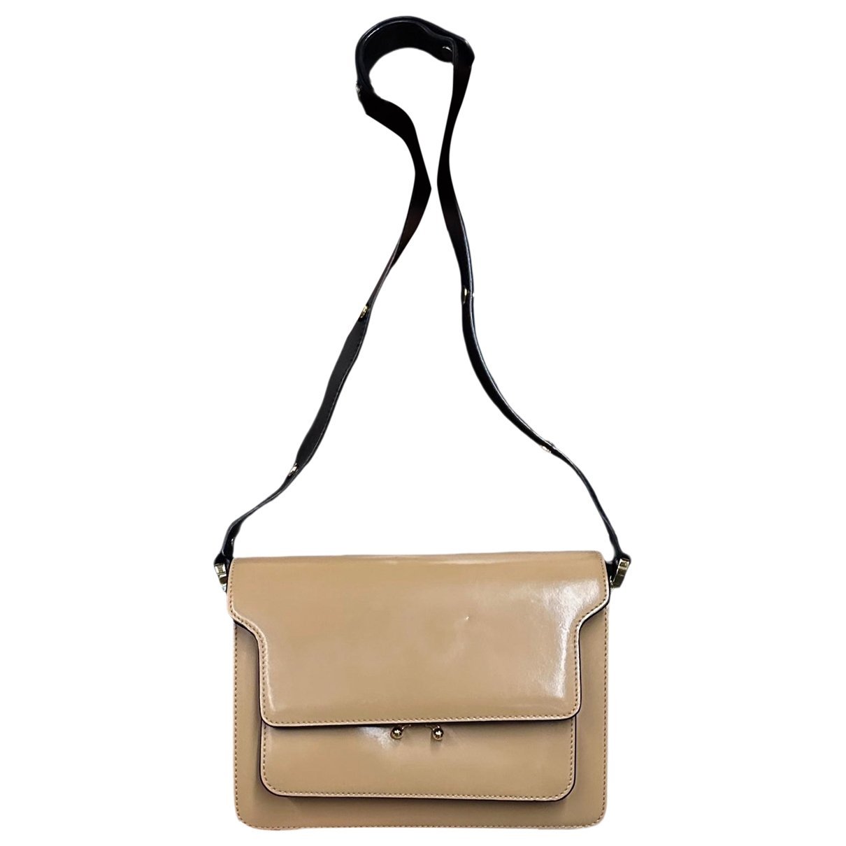 Trunk leather handbag