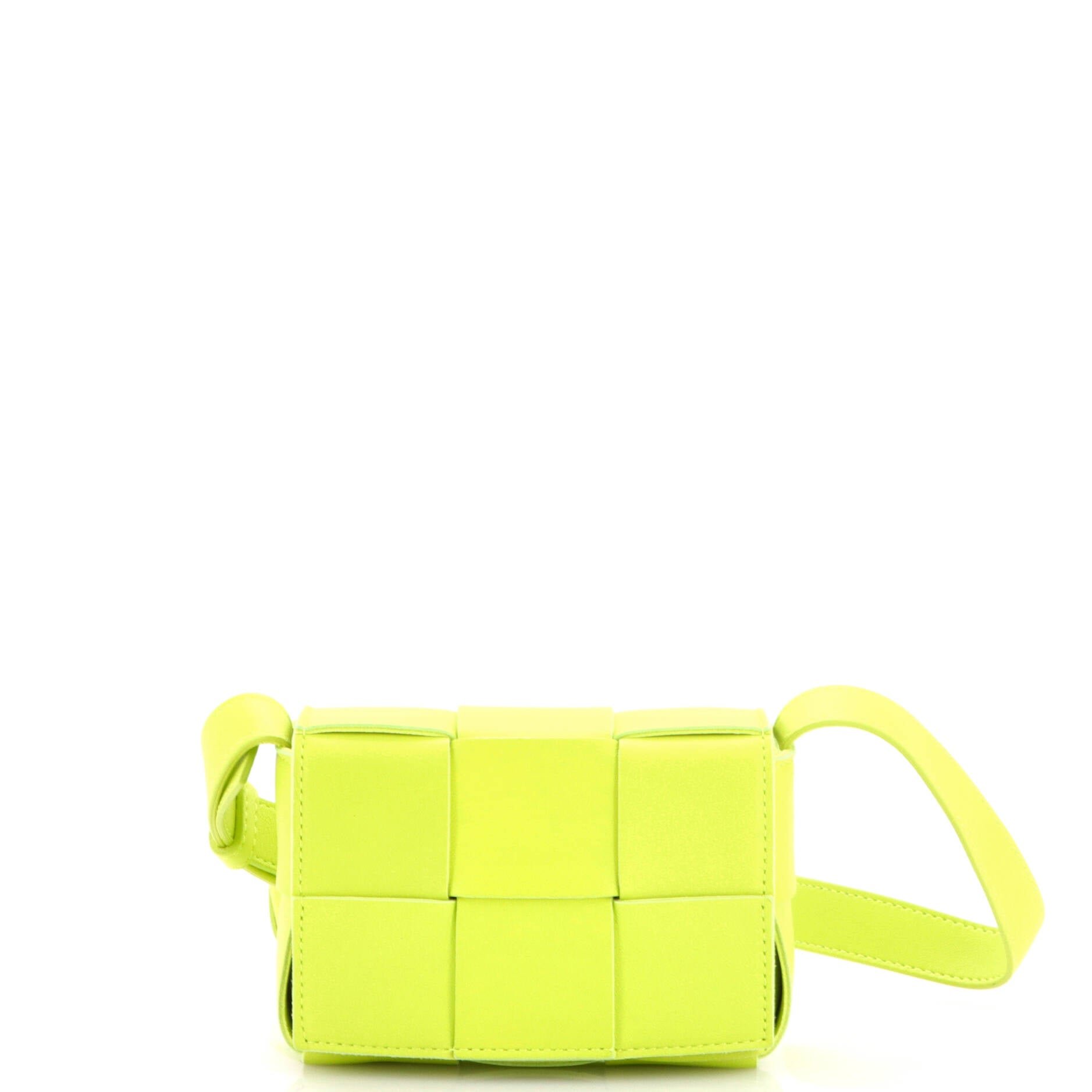 Cassette Crossbody Bag Maxi Intrecciato Leather Candy